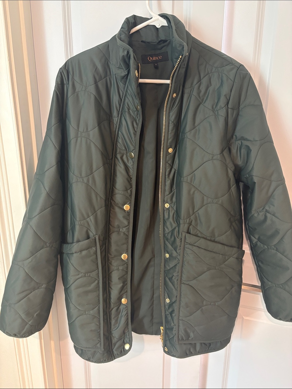Quince Quilted Puffer Jacket in Olive